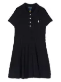 POLO RALPH LAUREN KIDS Polo Pony knitted polo dress - Blue