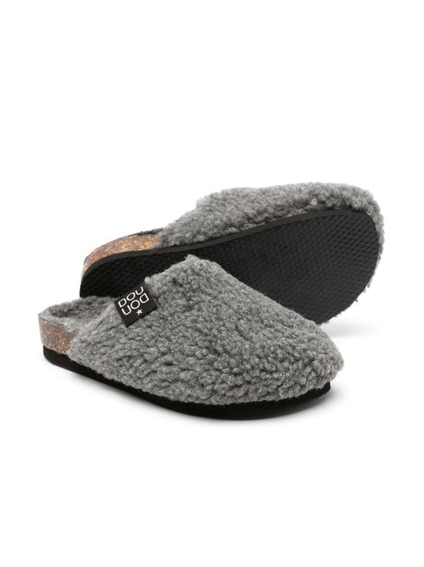 Shearling outlet slippers kids