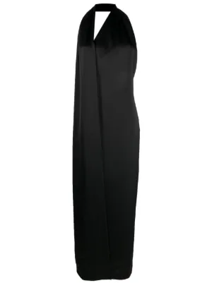 Givenchy ドレープ ロングドレス | ブラック | FARFETCH JP