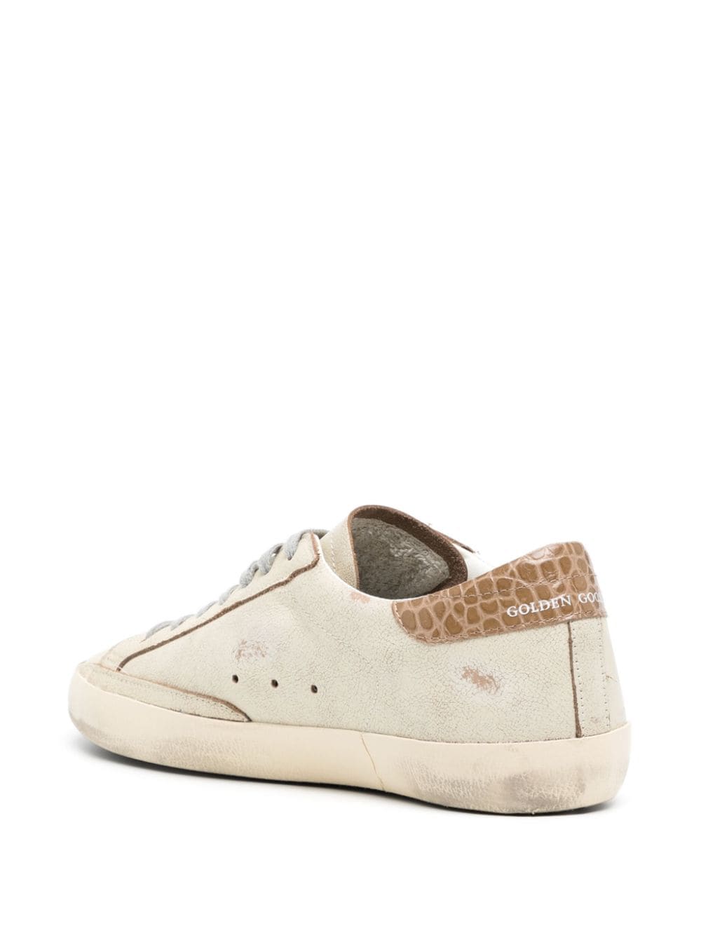 Shop Golden Goose Superstar Logo-print Sneakers In Neutrals