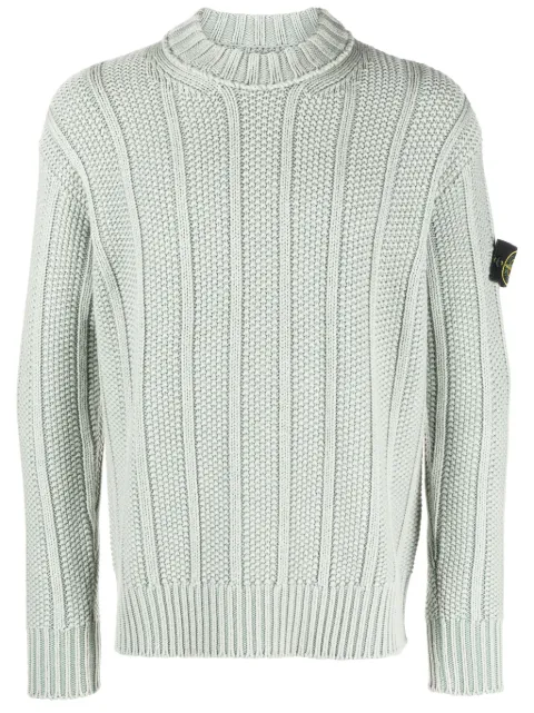 Stone Island virgin wool tricot-knit jumper 