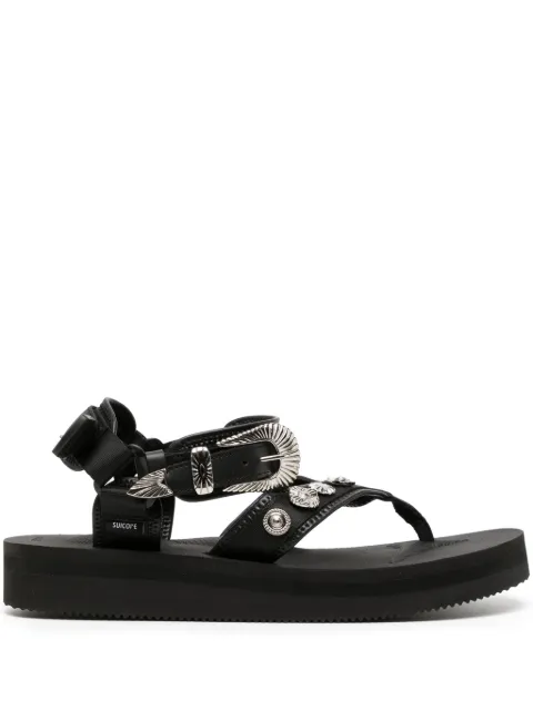 Toga stud-embellished T-bar strap sandals 