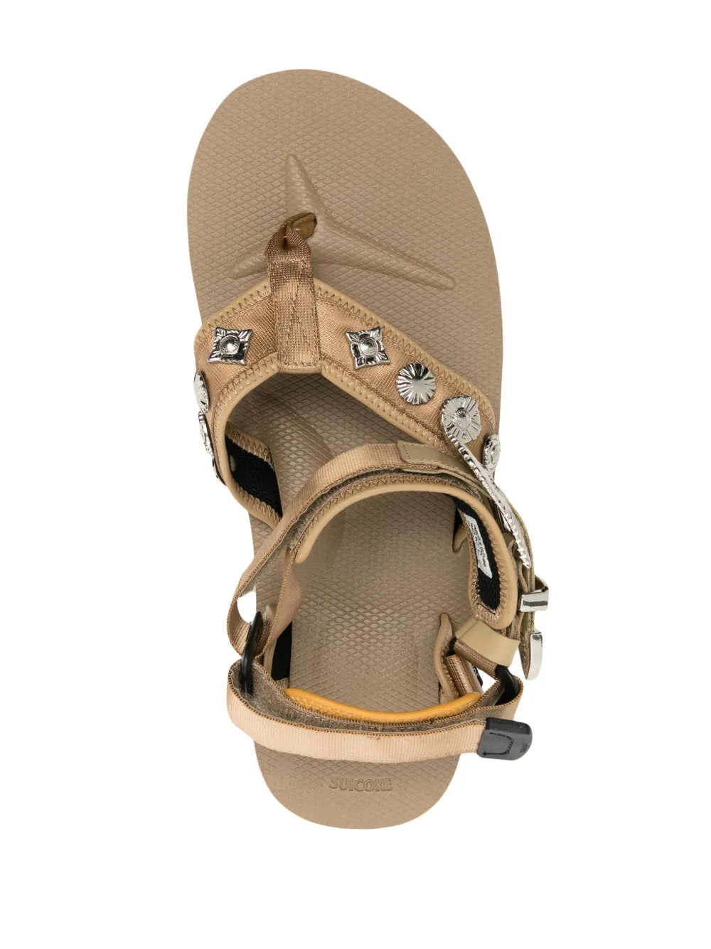 TOGA STUD-EMBELLISHED T-BAR STRAP SANDALS