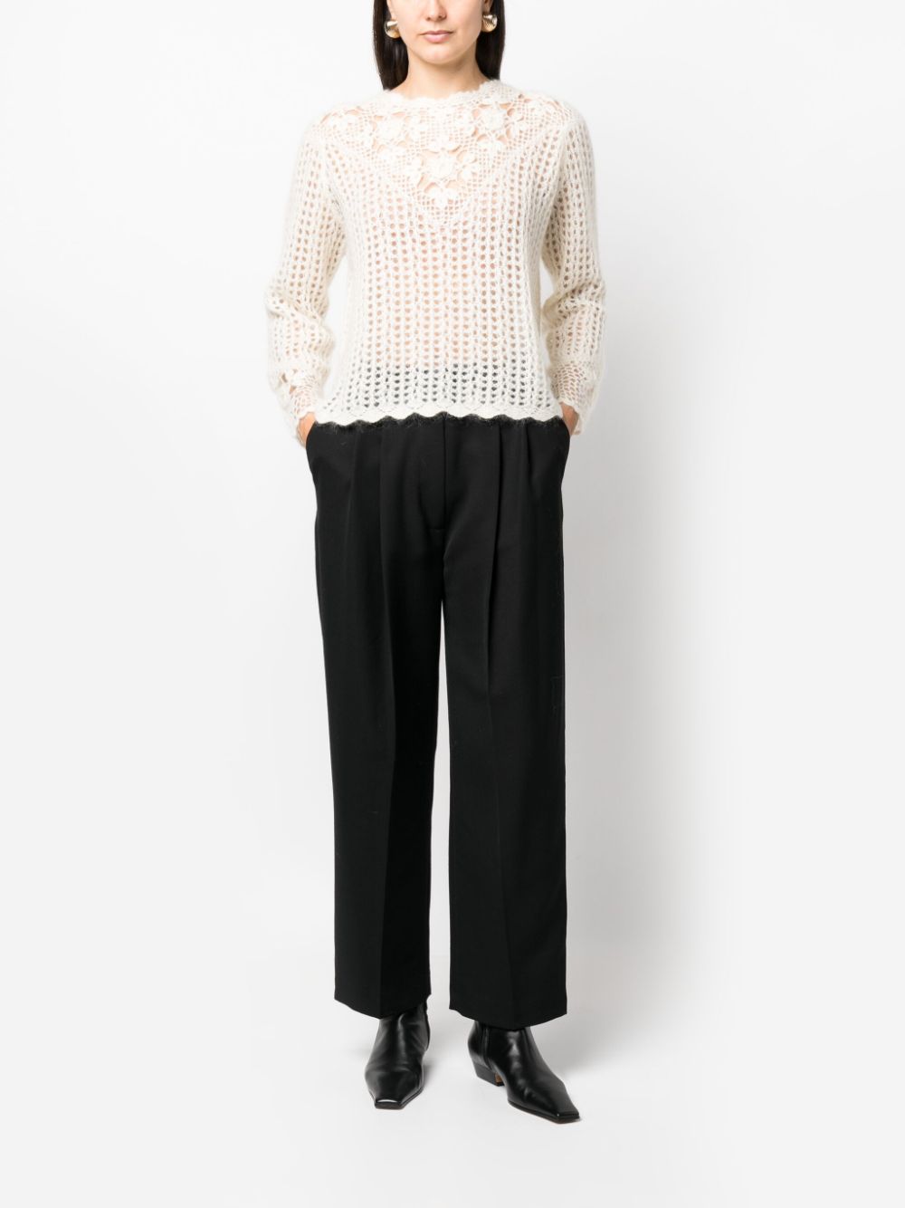 TWINSET crochet-knit jumper - Beige