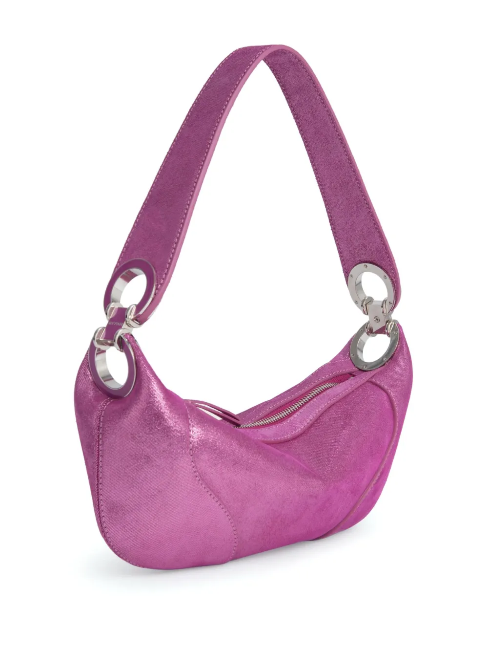 Image 2 of BY FAR Mini Amira metallic-effect shoulder bag