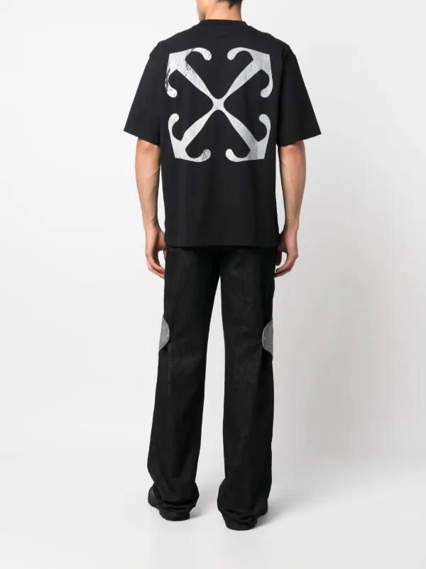 ★Off-White★ Oversized Pen Logo Short Sleeve T-Shirt Black Nike x Off-White Short Sleeve Top Black Men's - FW23 - US
