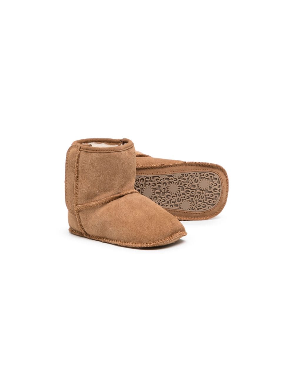 Shop Ugg Baby Classic Shearling Boots In Brown