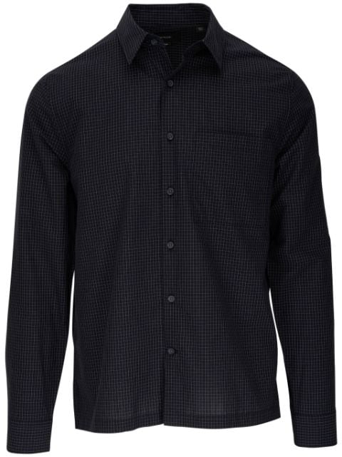 Vince checkered spread-collar shirt