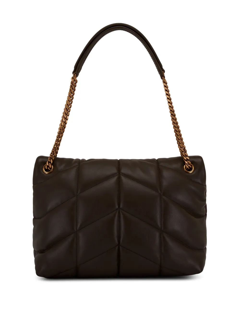 Saint Laurent Medium Loulou Puffer Shoulder Bag Brown FARFETCH