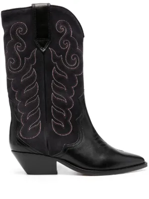 isabel marant embroidered boots