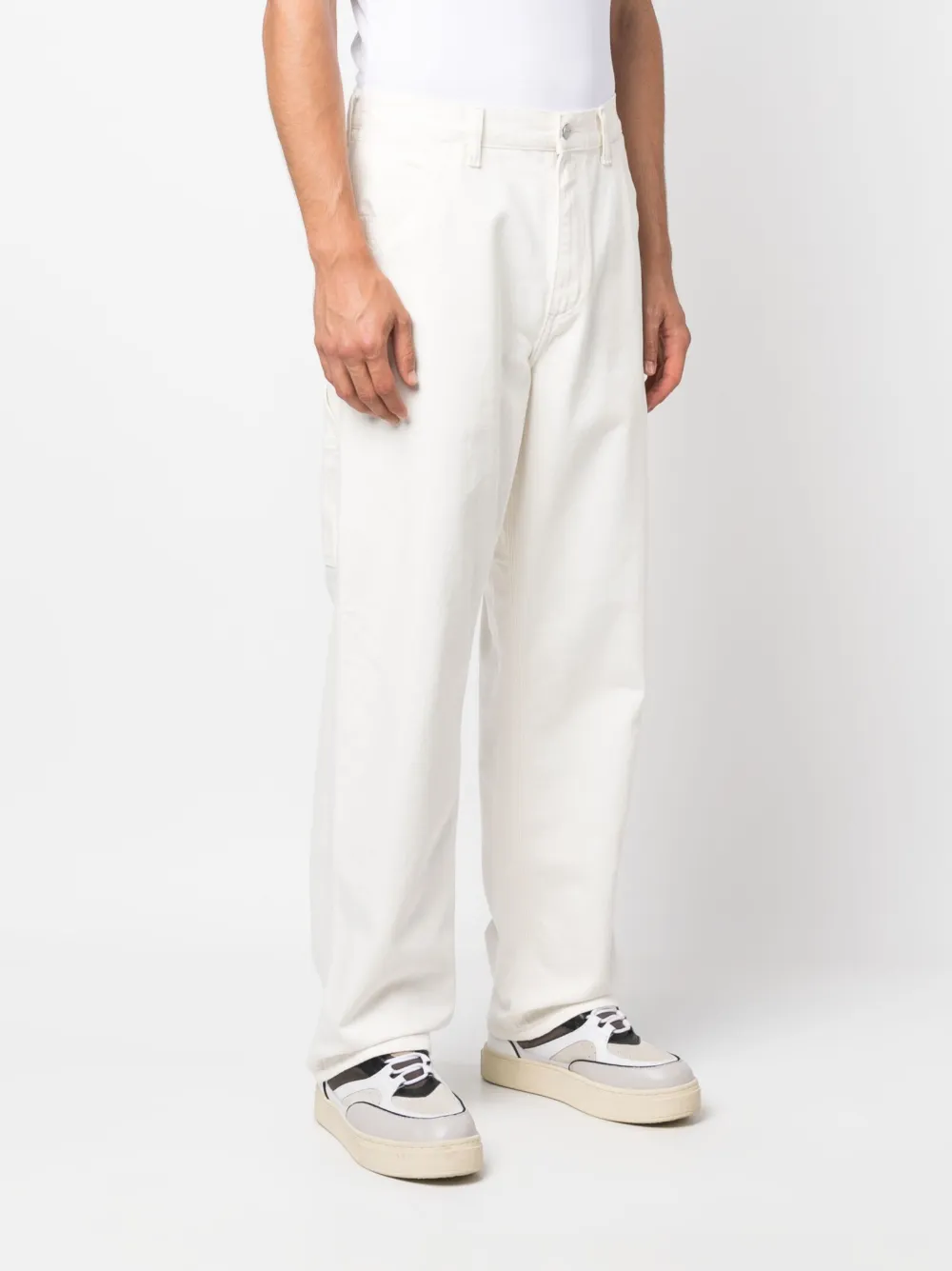 Carhartt WIP Broek met logopatch Beige