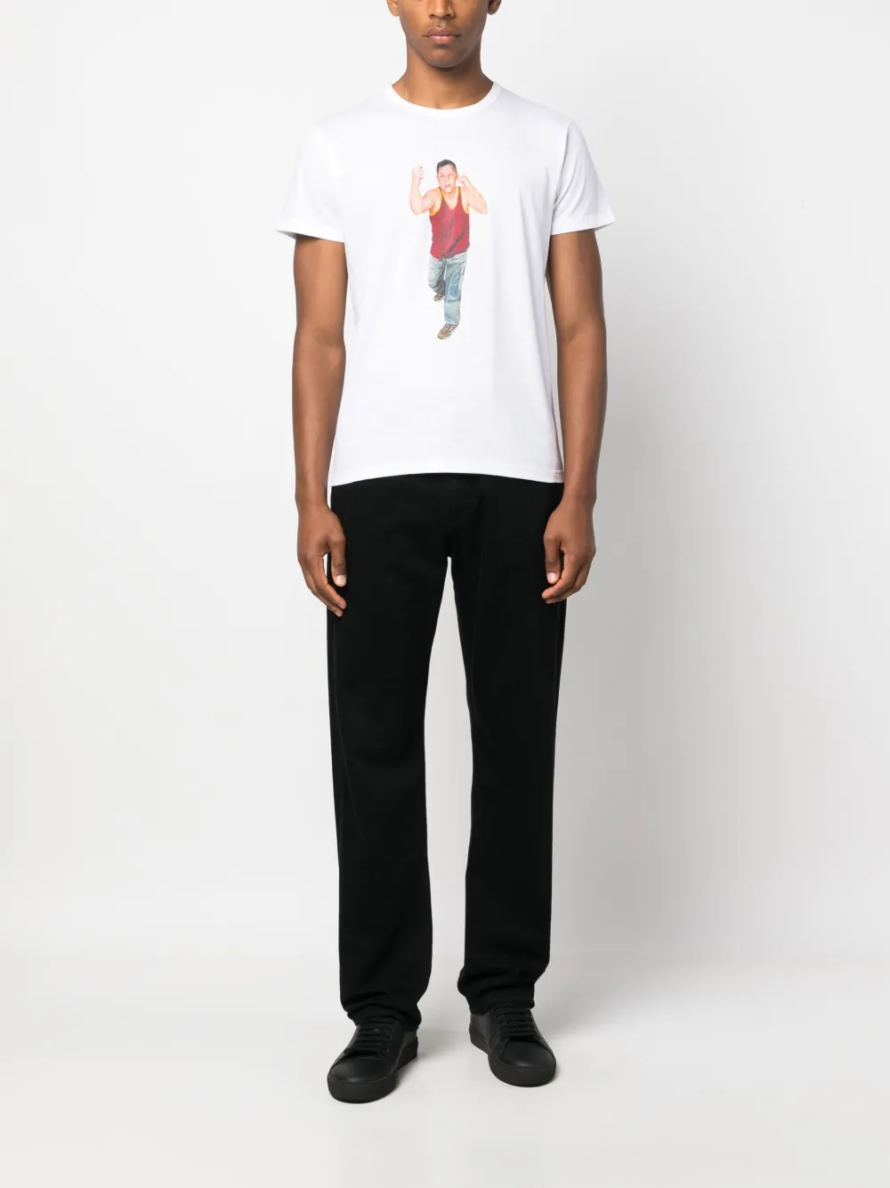 Leathersmith of London T-shirt met print - Wit