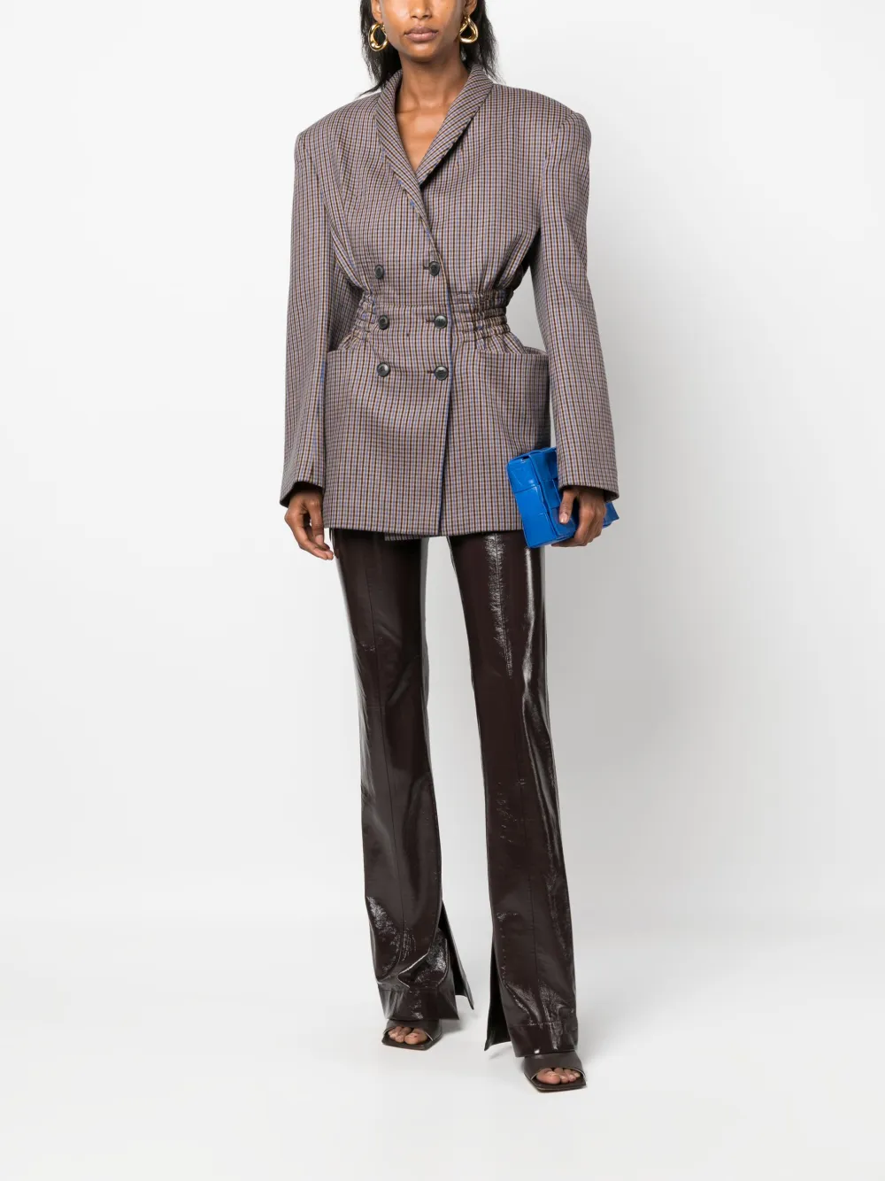 The Mannei Geruite blazer - Beige