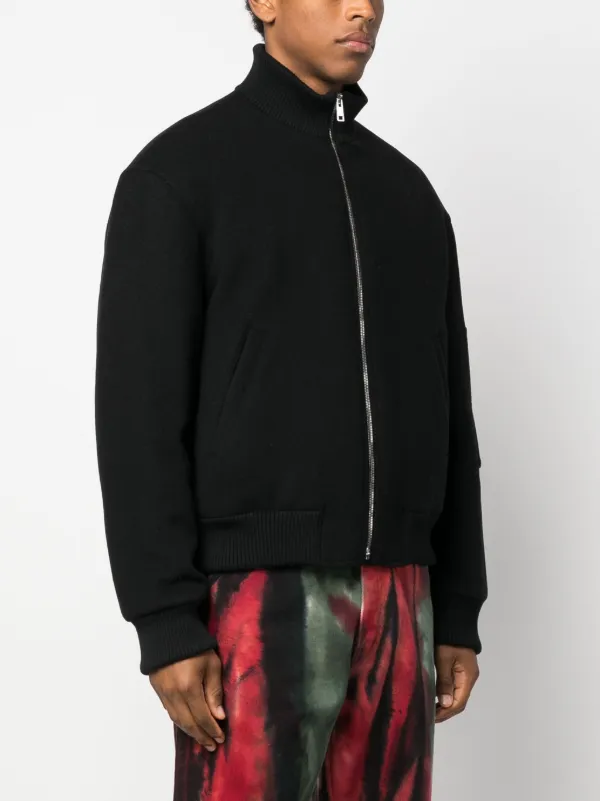 MSGM ジップアップ ボンバージャケット | ブラック | FARFETCH JP