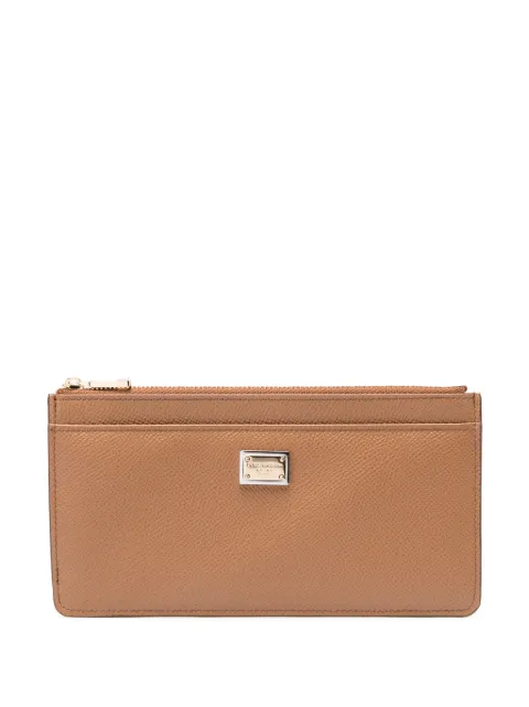 Dolce & Gabbana logo-plaque leather wallet