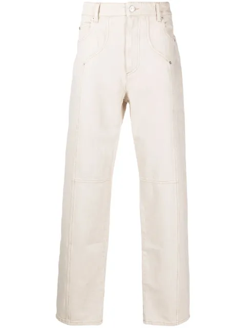 MARANT Javi cotton straigh-leg trousers