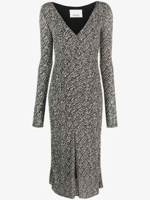 ISABEL MARANT vestido midi Laly con motivo abstracto