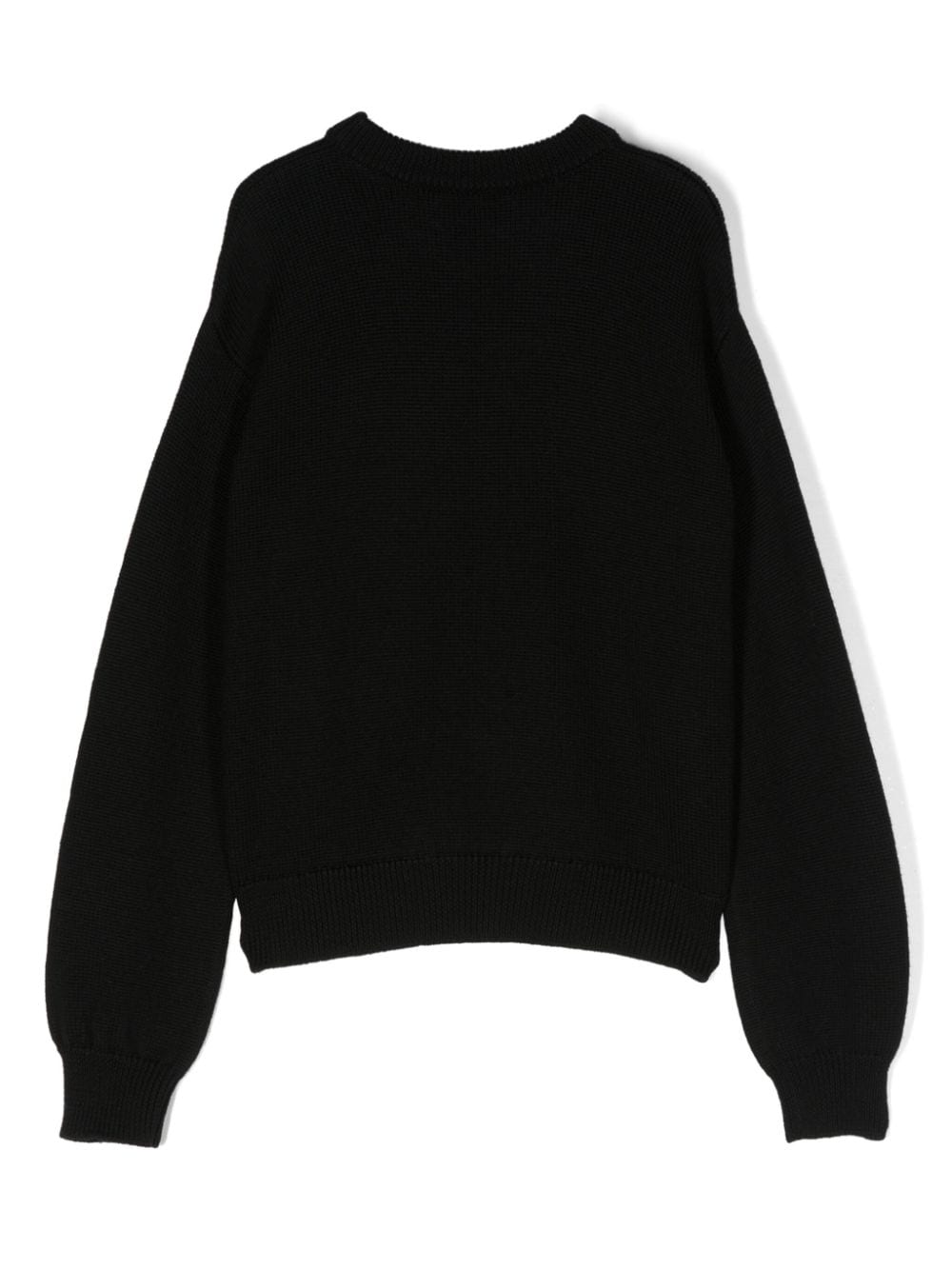 Shop Dolce & Gabbana Logo-intarsia Virgin-wool Jumper In Black