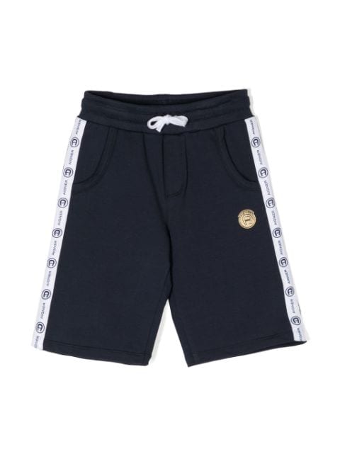 Aigner Kids logo-print track shorts