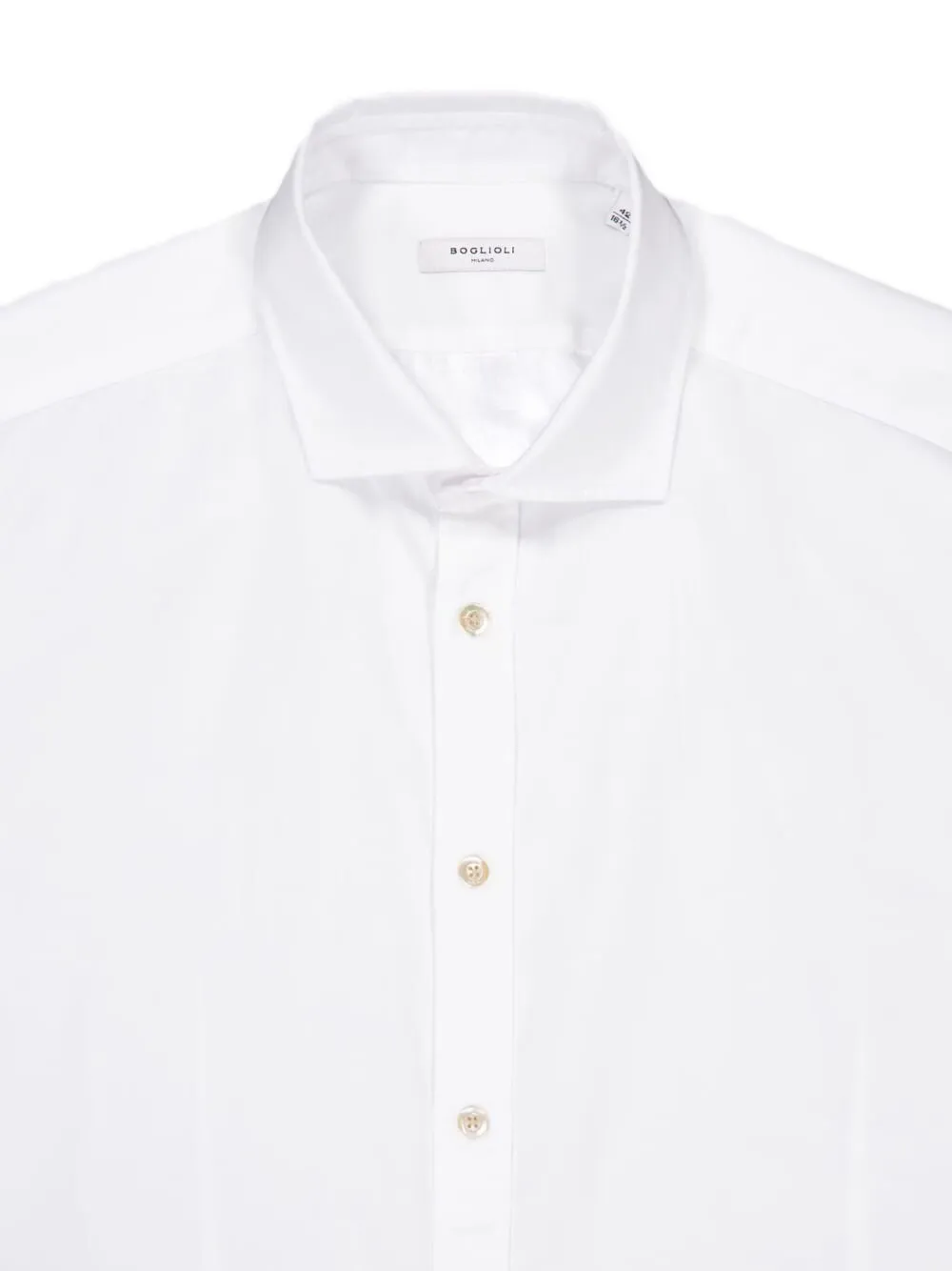 Boglioli long-sleeve button-fastening shirt 0101 WHITE