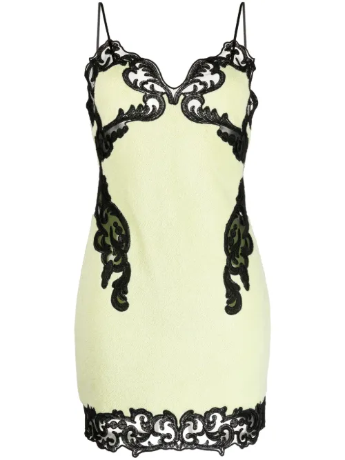 Robe courte à bordure en dentelle - Alexander Wang - Modalova