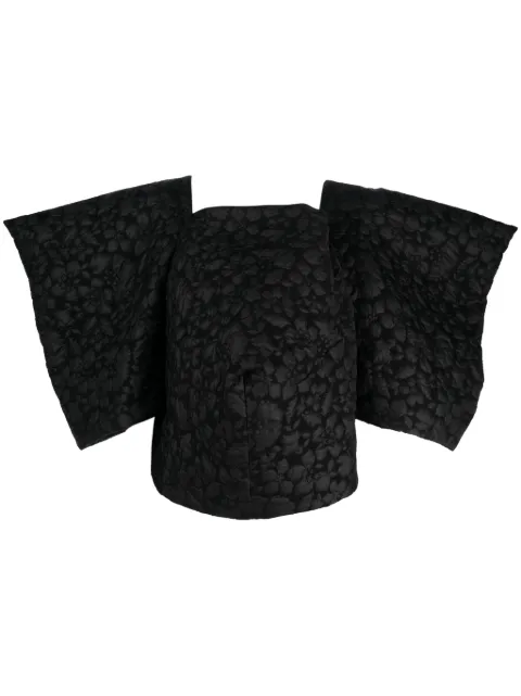 Comme Des Garçons patterned-jacquard wide-sleeves blouse