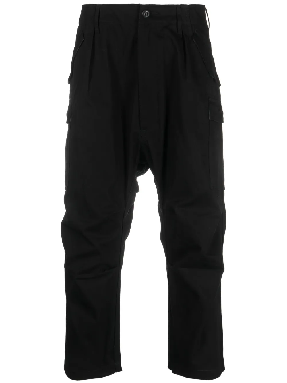 Junya Watanabe Pleated Cropped Trousers In Black