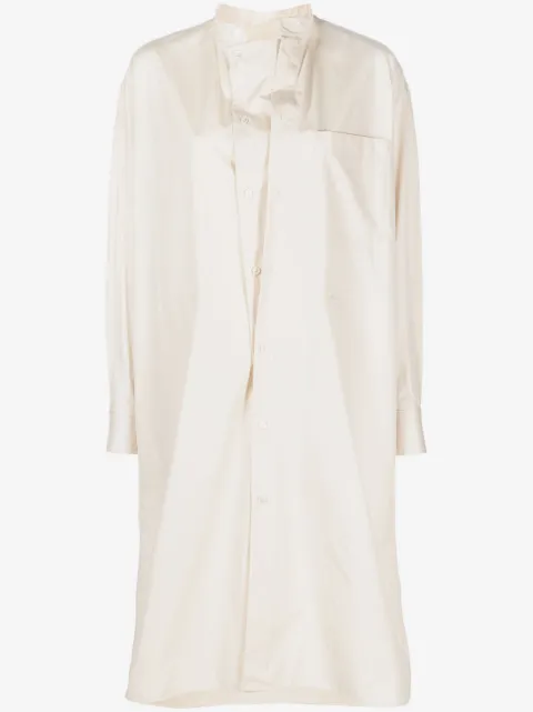 LEMAIRE band-collar cotton shirtdress