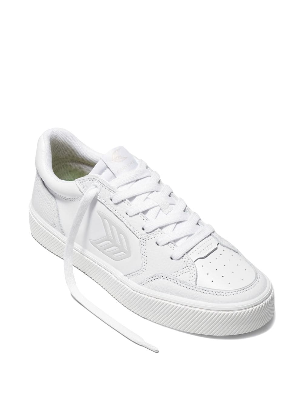 Shop Cariuma Vallely Logo-detail Leather Sneakers In White