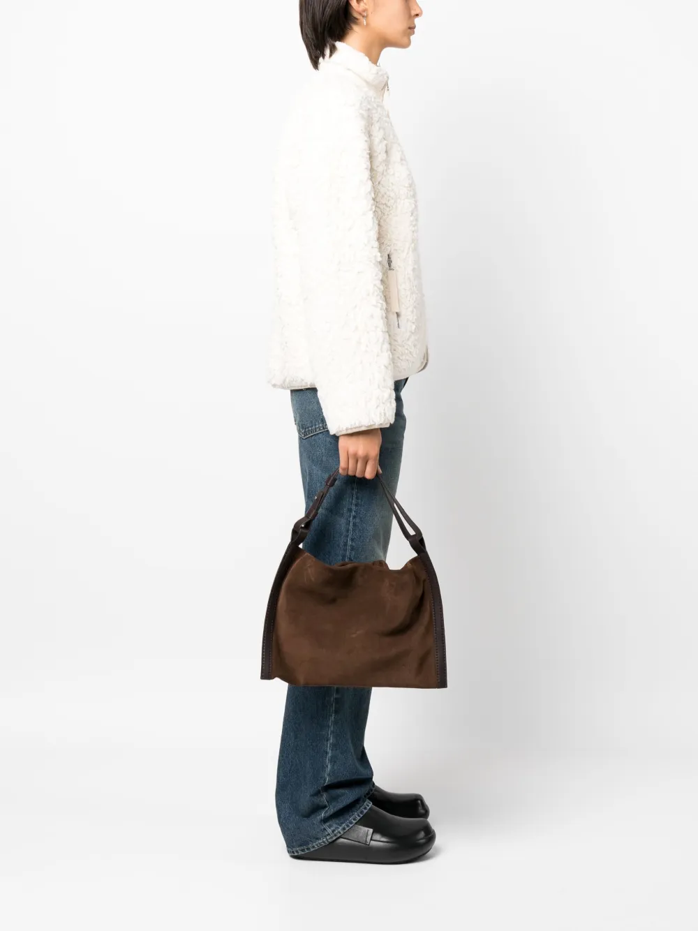 Proenza Schouler White Label Minetta suède shopper - Bruin