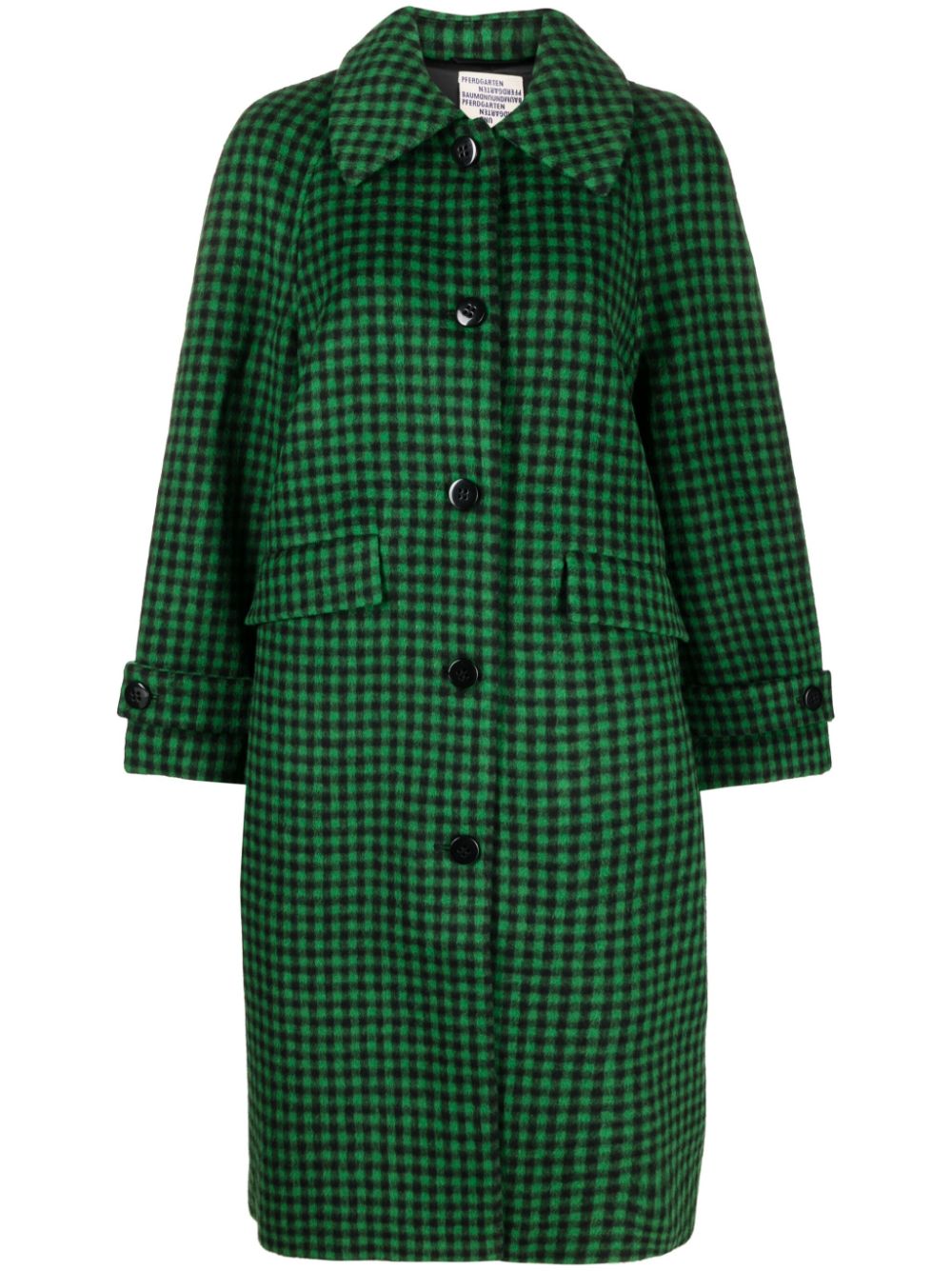 Ochre bright check outlet coat