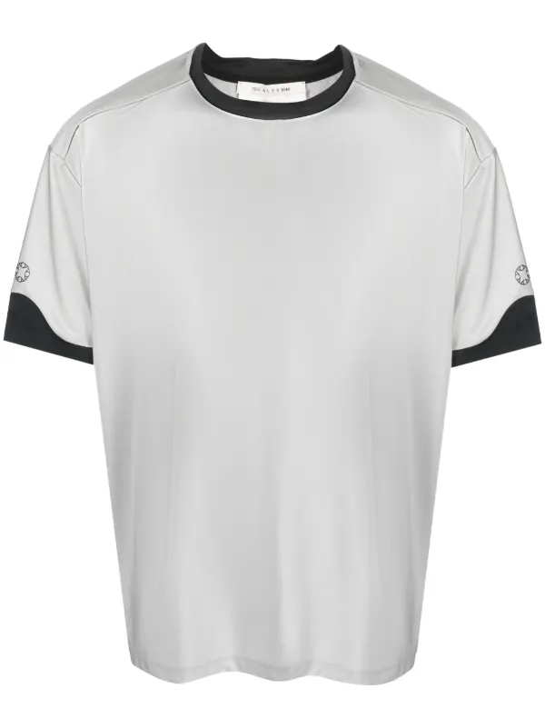 white t shirt with black trim