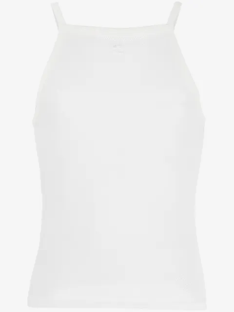 Courrèges сетчатый топ Bumpy Contrast