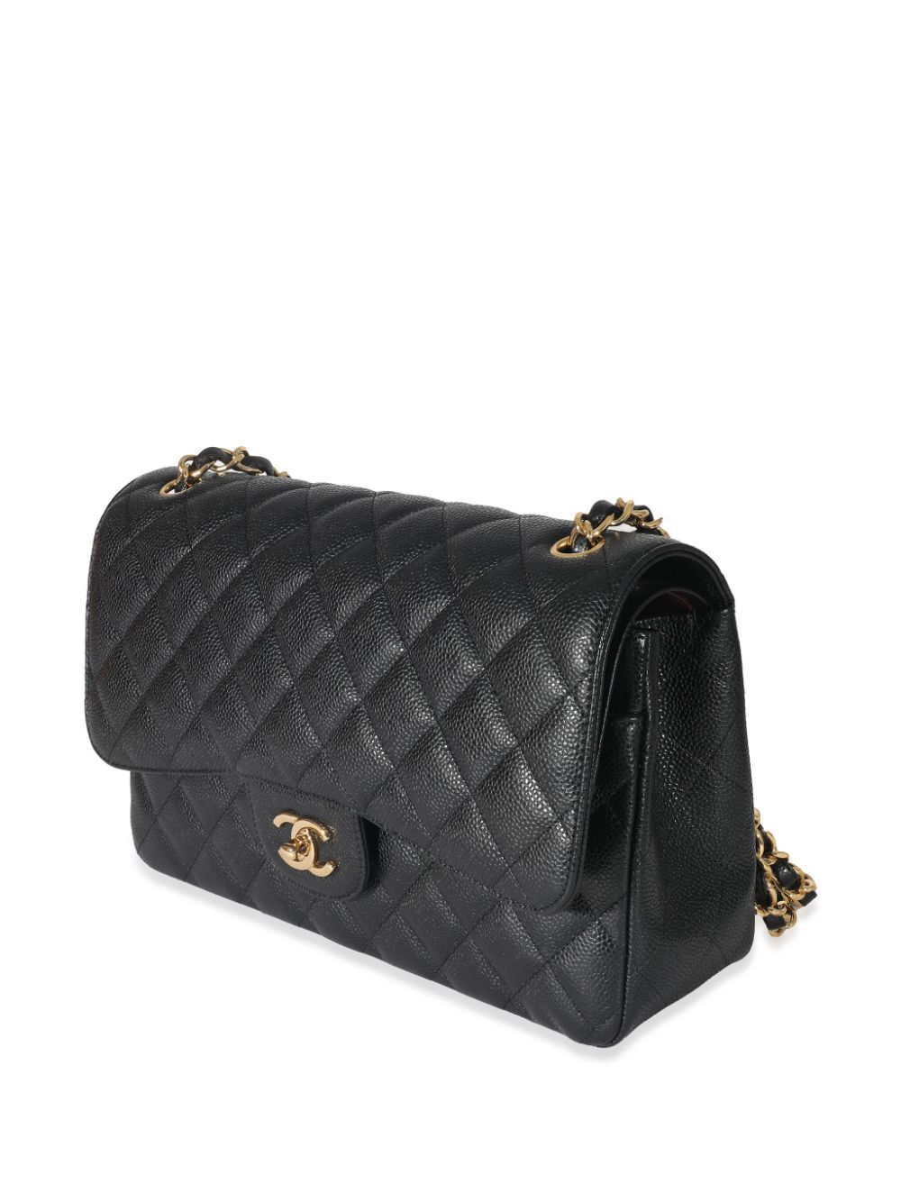 Pre-owned Chanel 2019 Jumbo Classic Flap Shoulder Bag In Black