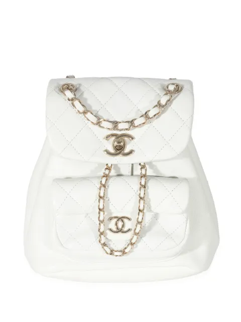 CHANEL Pre-Owned 2021-2022 두마 리이슈 가죽 백팩