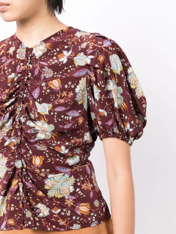 Ulla Johnson Elise シルクブラウス | レッド | FARFETCH JP