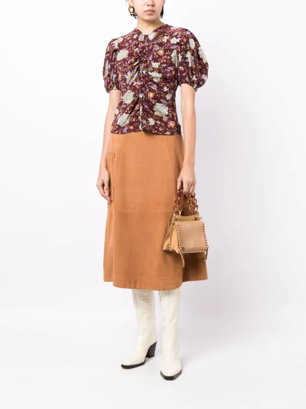 Ulla Johnson Elise シルクブラウス | レッド | FARFETCH JP