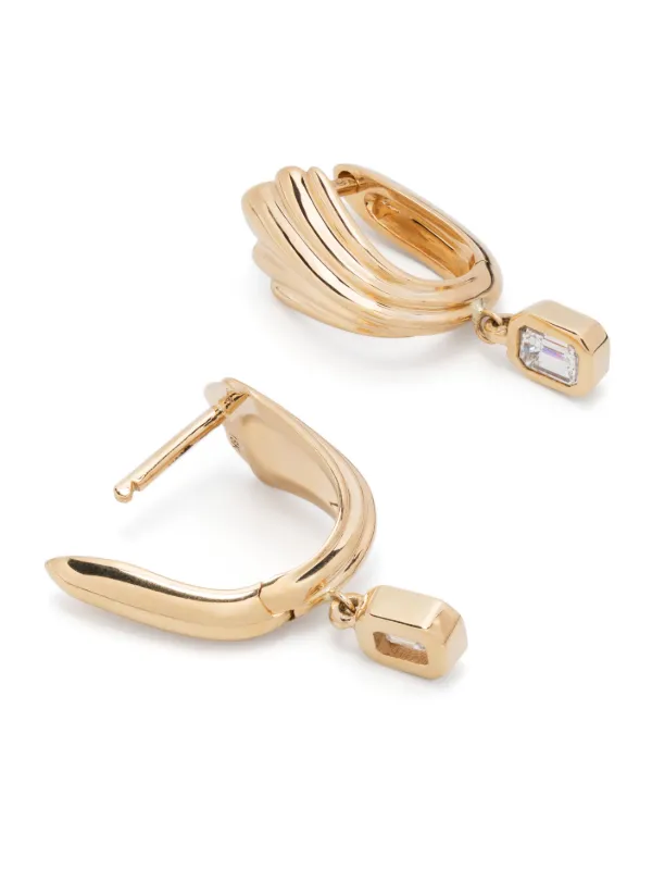 LIZZIE MANDLERフープピアス ダイヤモンド ペア 片耳でも購入可能 Lizzie Mandler Fine Jewelry ダイヤモンド フープピアス 18Kイエロー