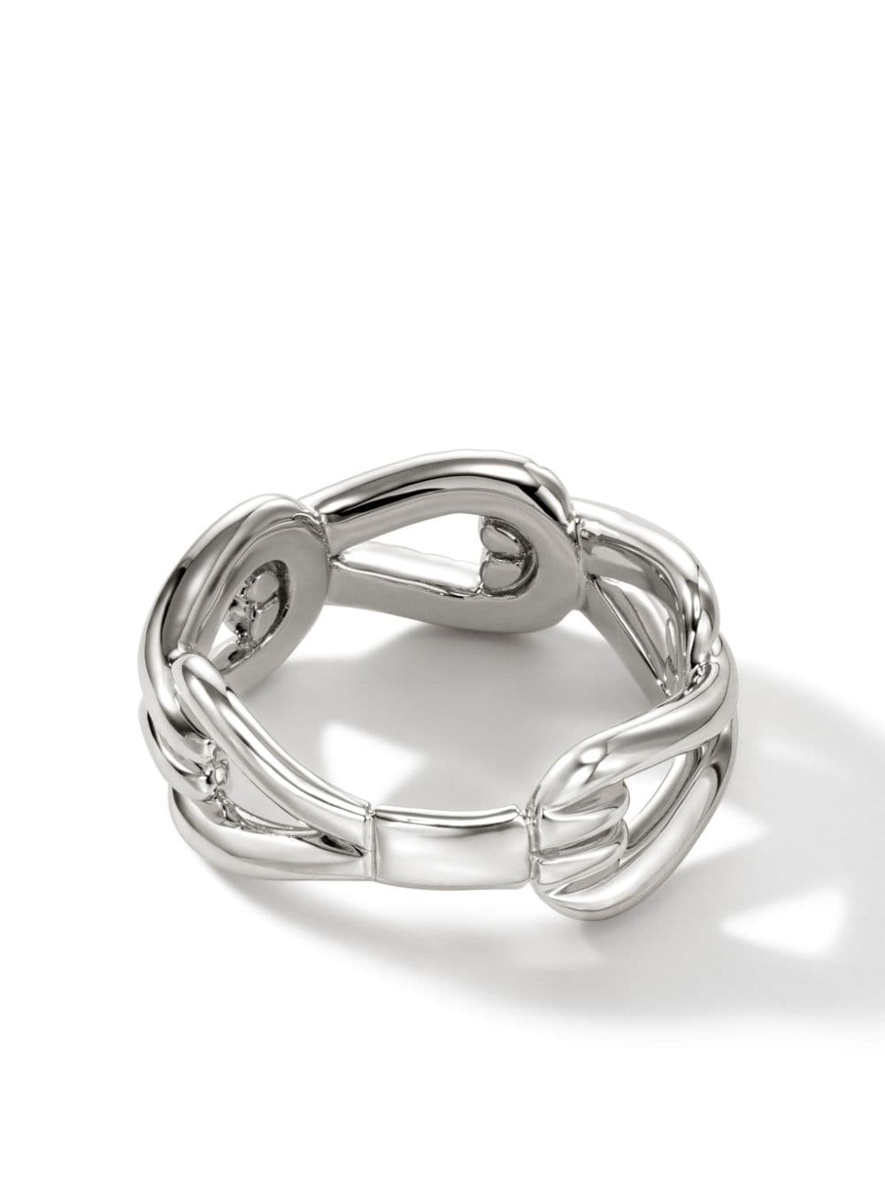 Shop John Hardy Surf Pavé Link Ring In Silver