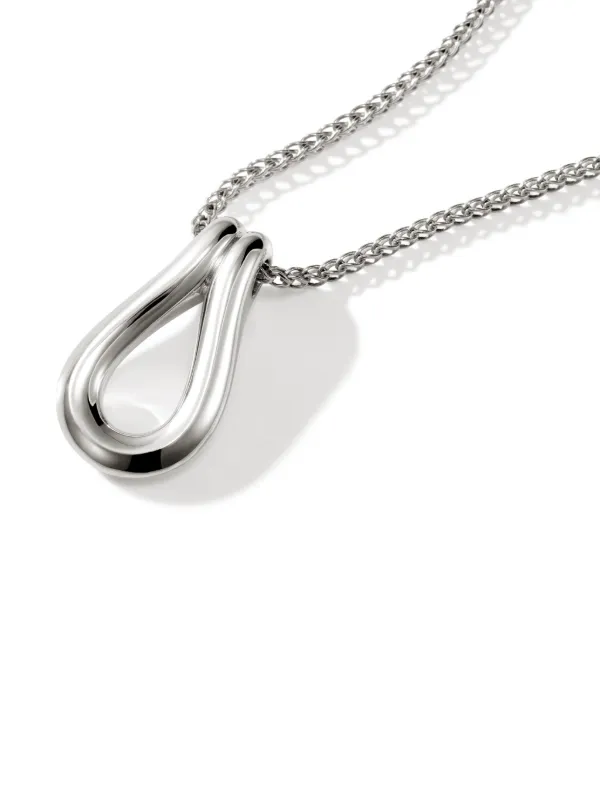 John Hardy Surf Pendant Chain Necklace | シルバートーン