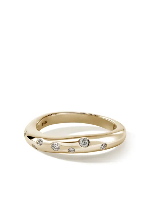 John Hardy 18kt yellow gold Surf diamond ring