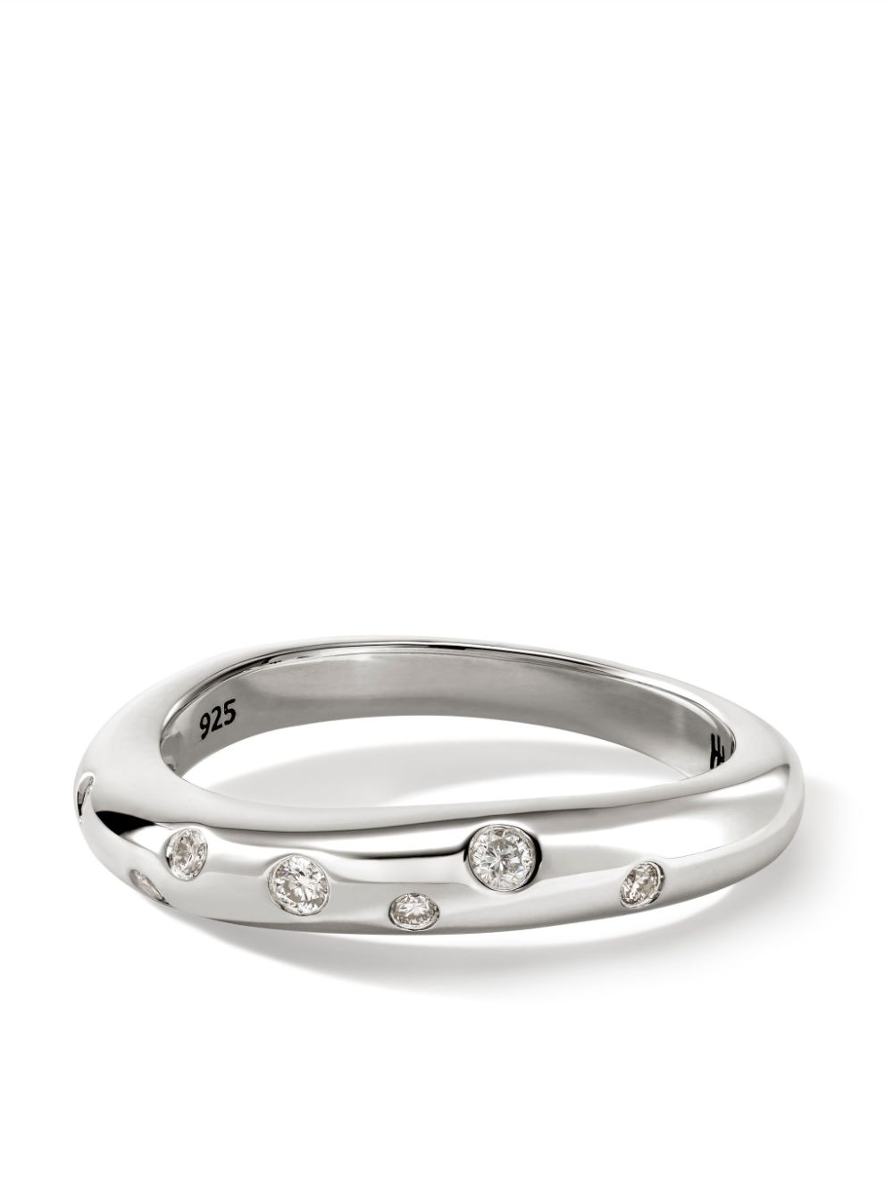 John Hardy Surf diamond band ring - Silver