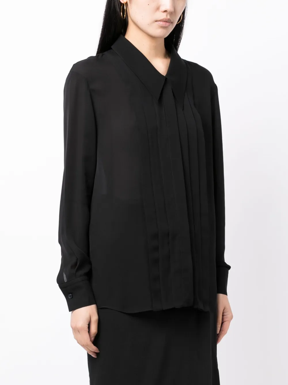  Khaite Dorian Silk Shirt - Black 