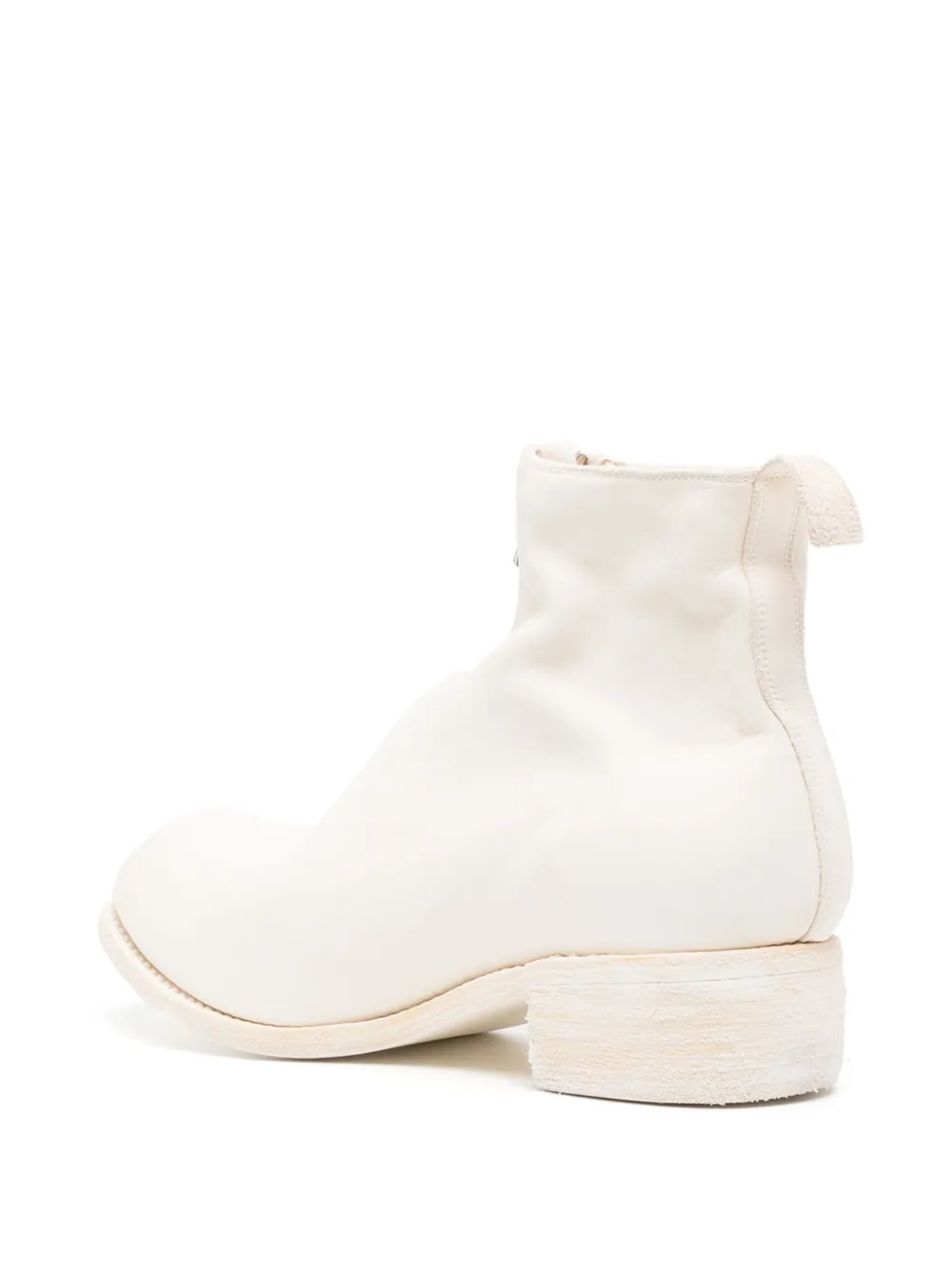 Guidi 45mm Leather Ankle Boots In White