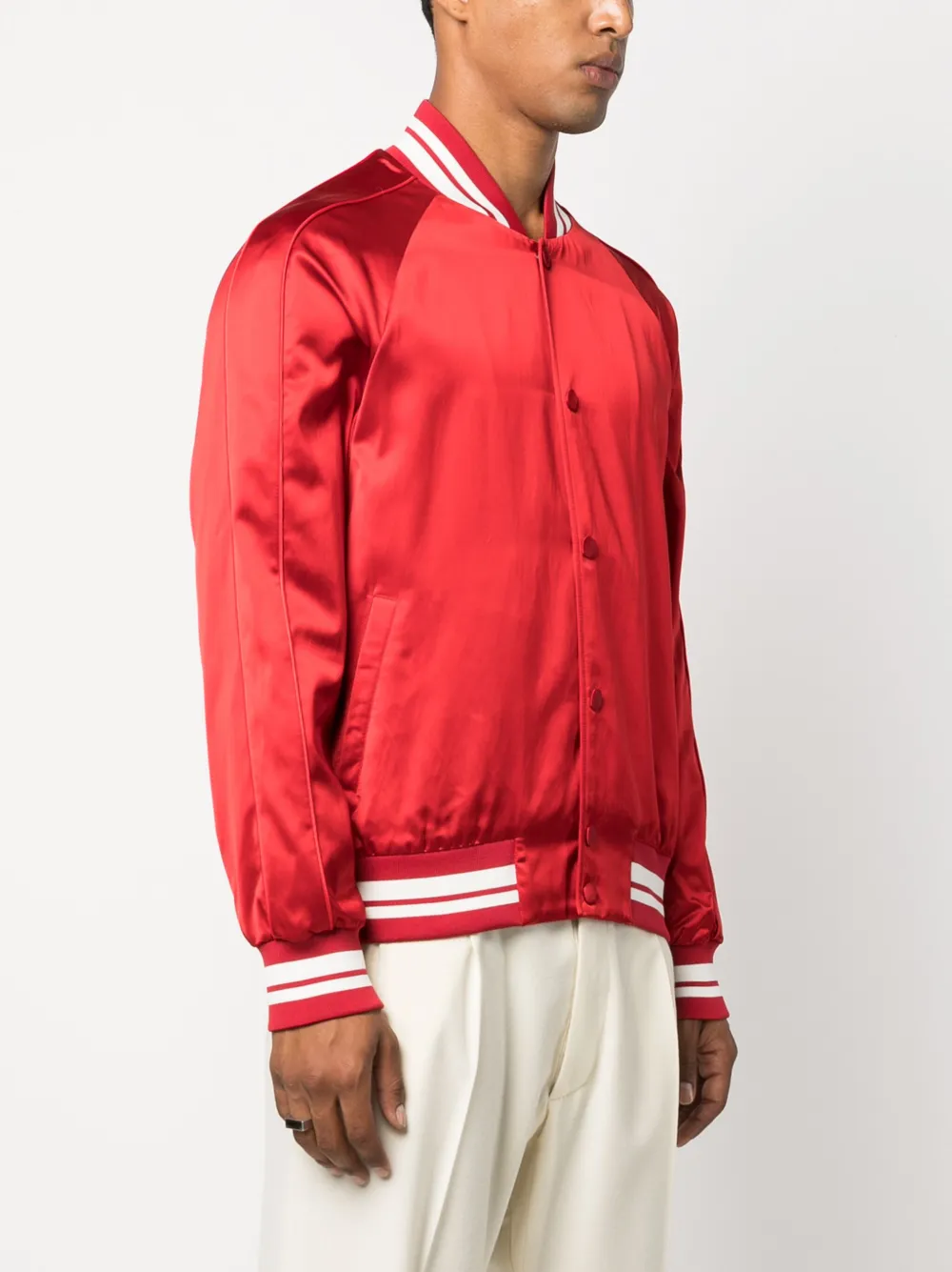 Red satin deals jacket mens