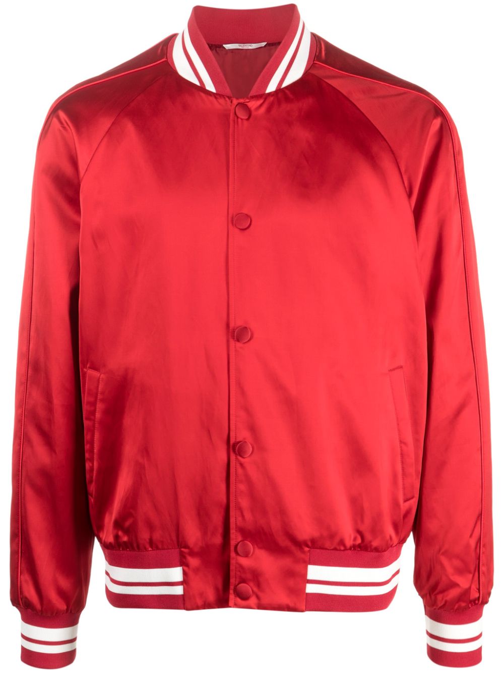 Red Satin Baseball Jacket