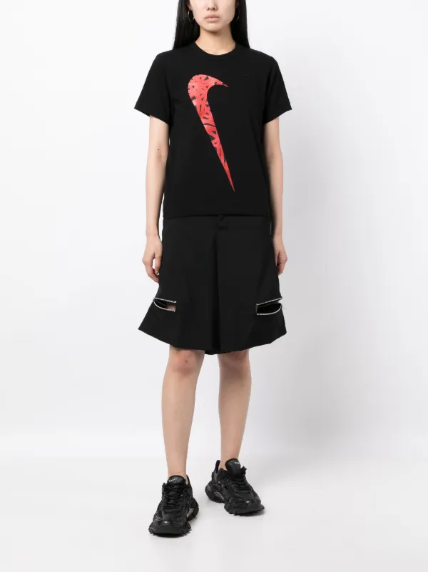 Black Comme Des Garcons Playera Con Logo Estampado De BLACK Comme Des Garcons x Nike Negro FARFETCH MX