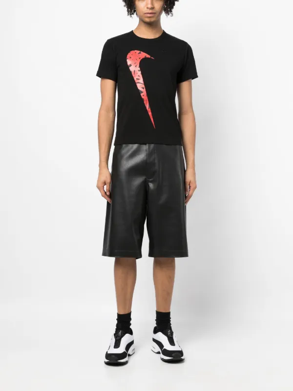 Black Comme Des Garcons Playera Con Logo Estampado De BLACK Comme Des Garcons x Nike Negro FARFETCH MX