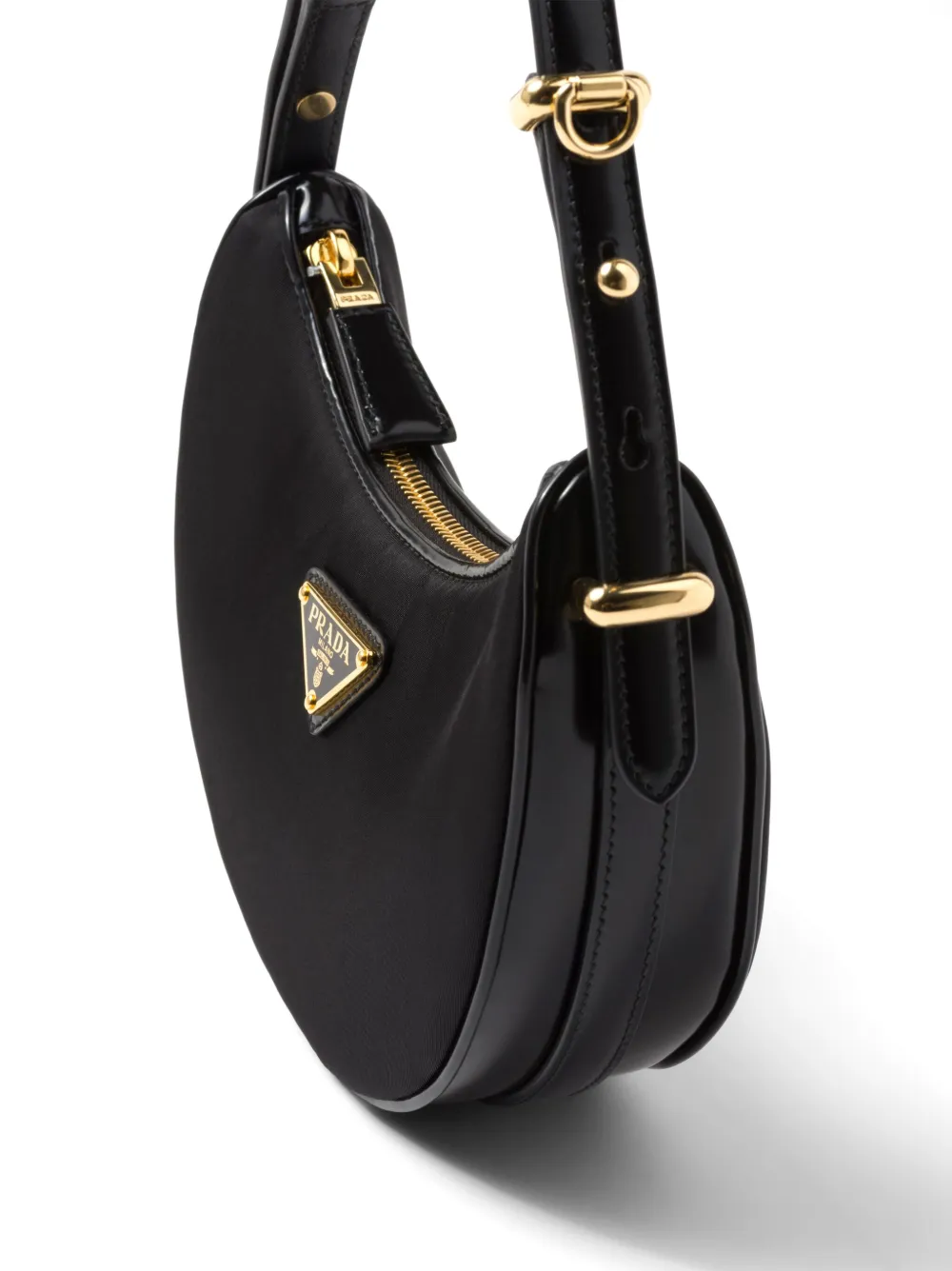 Shop Prada Arqué Re-nylon Mini Bag In Black