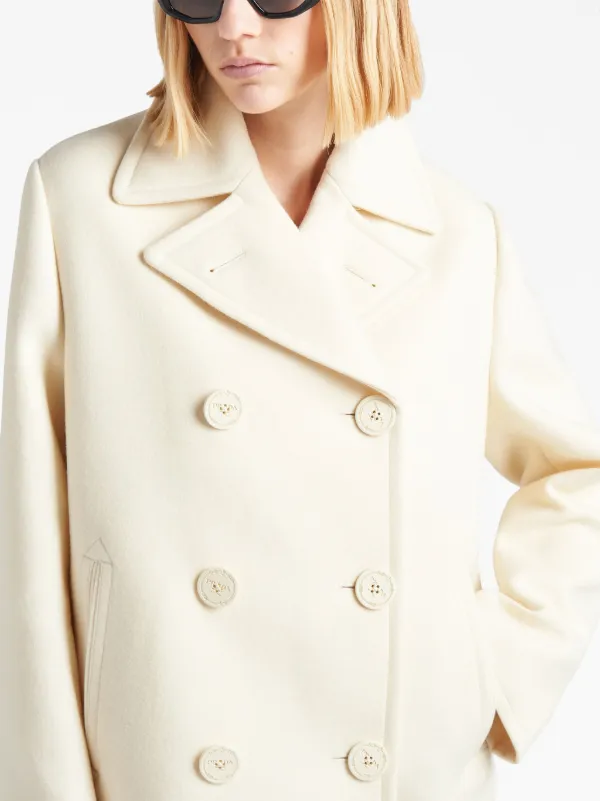Cream peacoat women's on sale